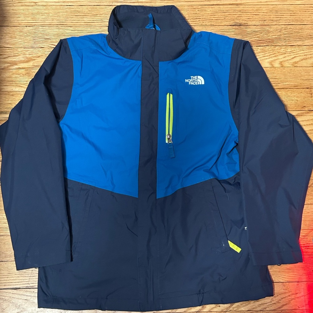The North Face Vibrant Blue Jacket with Lime Accents